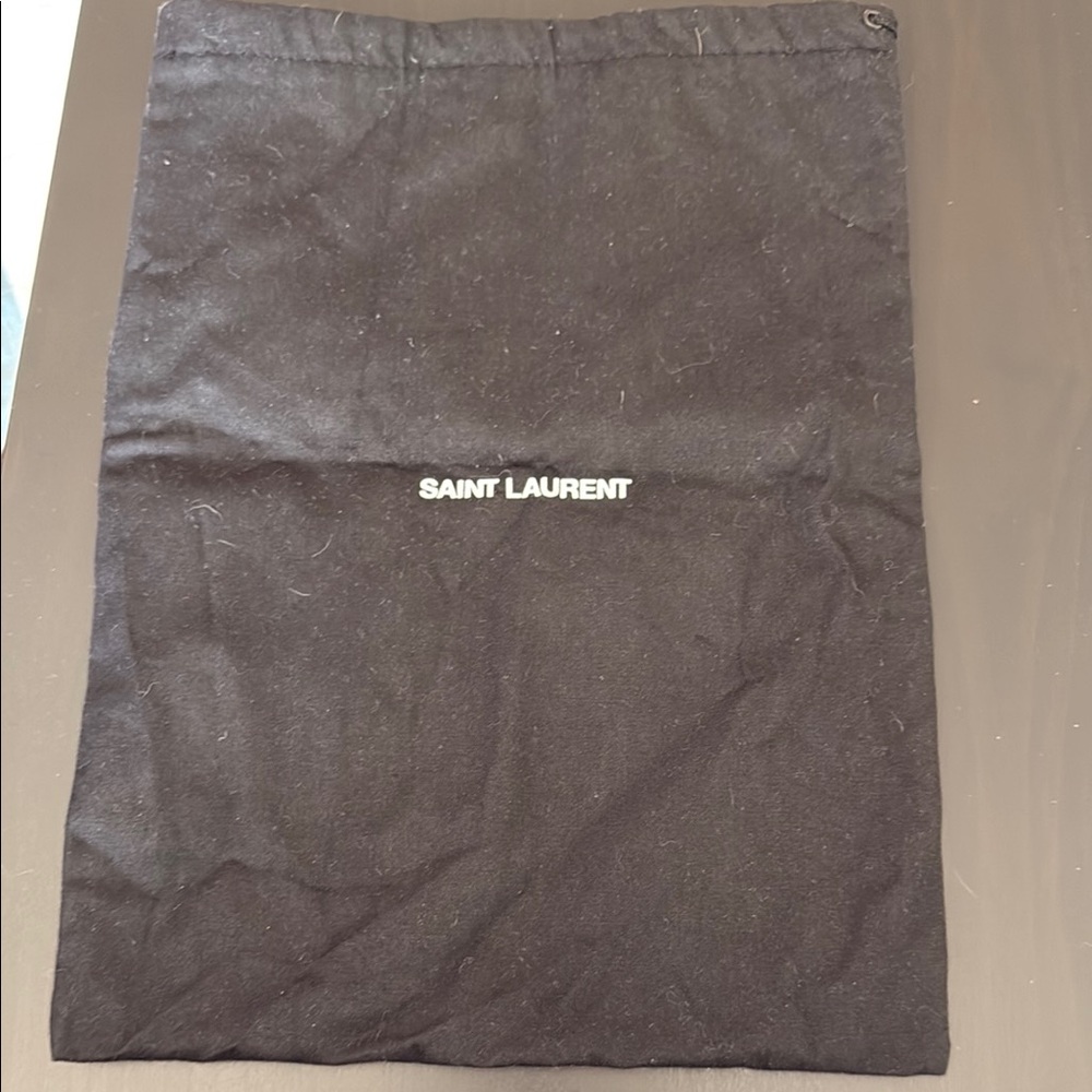Saint Laurent Black Bag with White Logo
